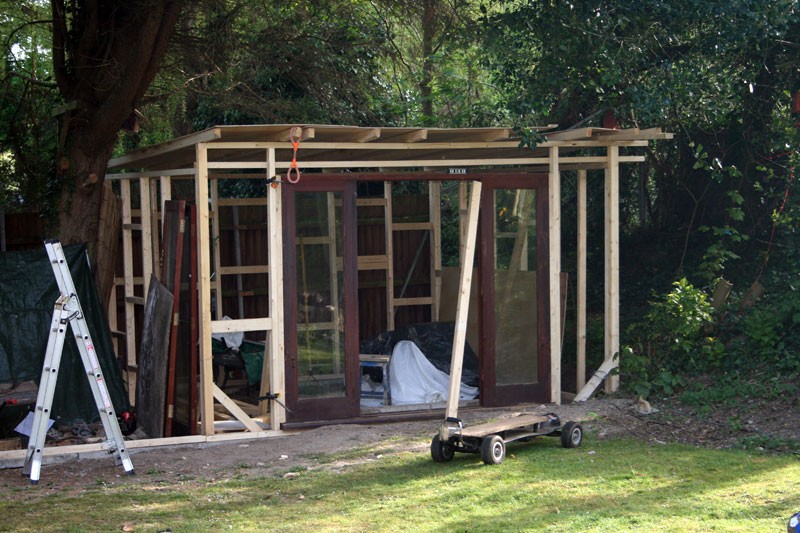 First the 'office' side which was going to be decorated and insulated properly.